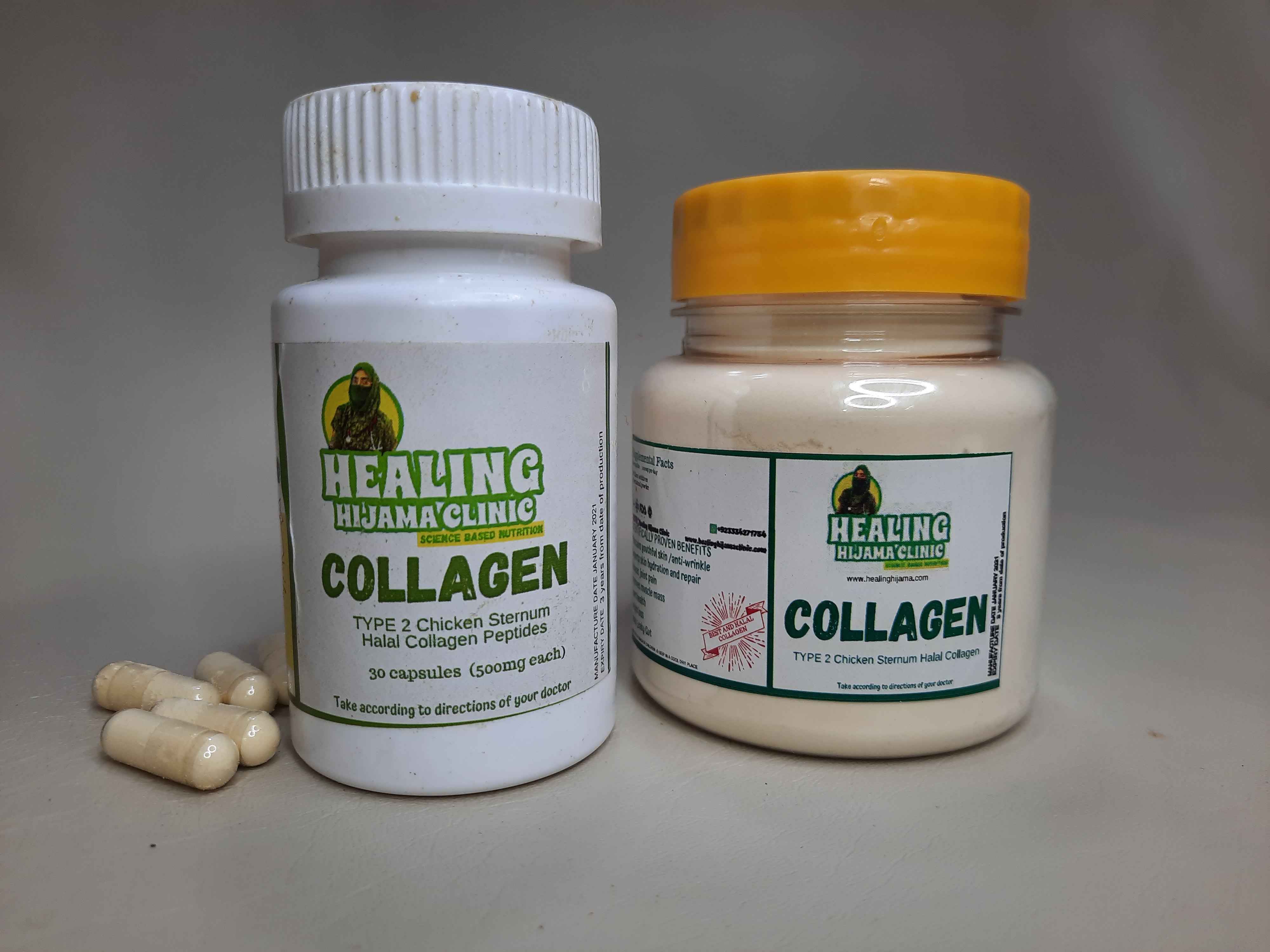 COLLAGEN 500 mg capsules Halal Chicken Sternum Type2